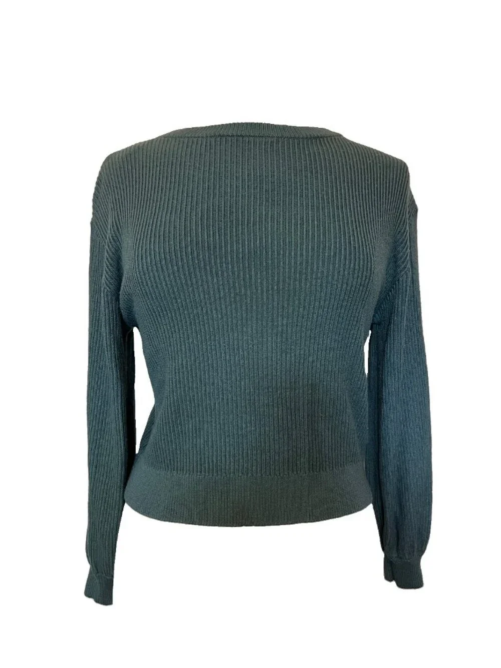 Lululemon Reversible Crossover Sweater Green Size 6 Knit Pullover Top LW3EQNS